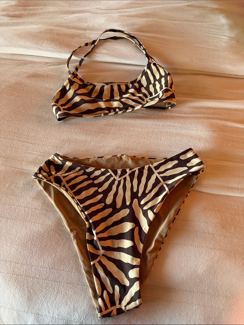 Salted AU Two-Piece Bikini Set - Brown & Cream